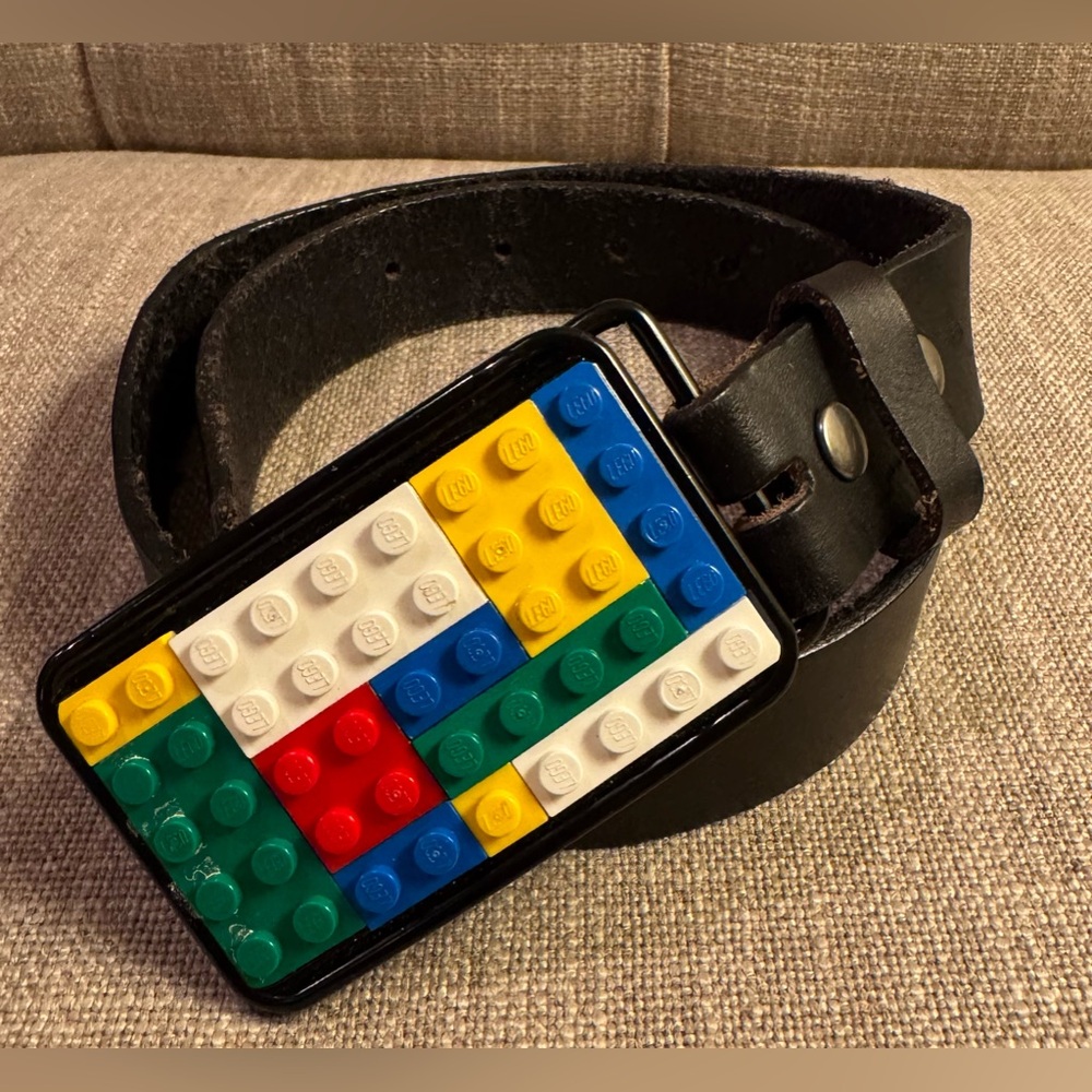 Unique handcrafted kids Lego belt for the Lego lover kiddo!